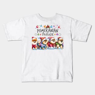 Pomeranian Parade Kids T-Shirt